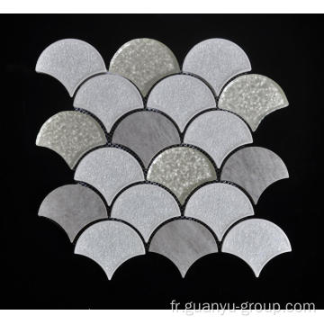 Secteur gris forme mur décoration mosaïque